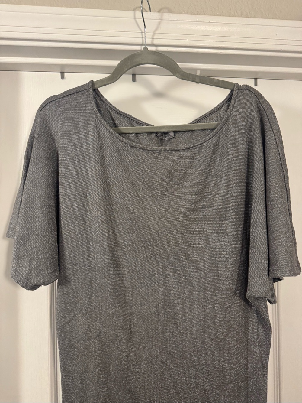 Michael Stars Charcoal Gray Short-Sleeve Shift Dress - Picture 4 of 13